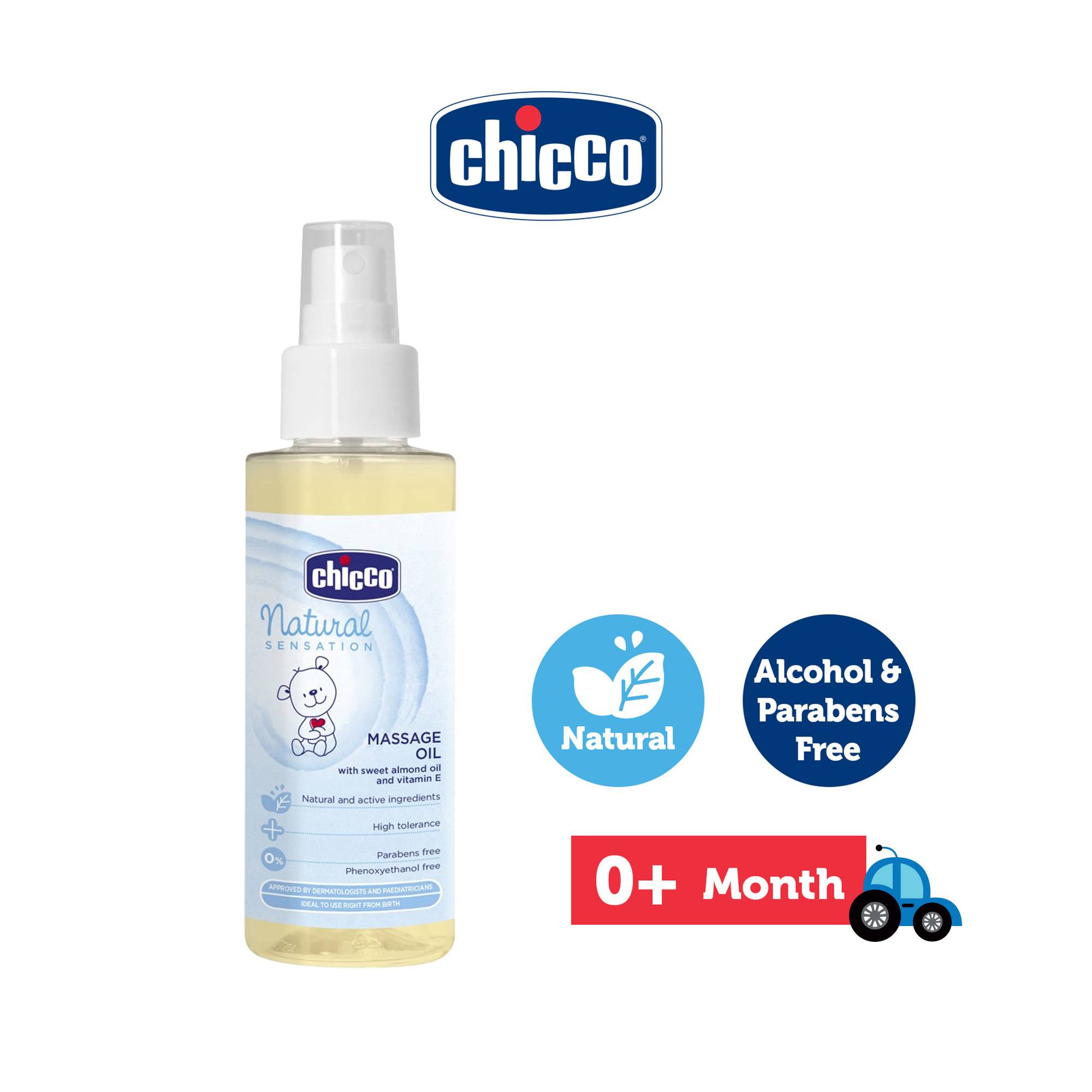 روغن ماساژ نچرال نوزاد چیکو – 100 میلی لیترchicco