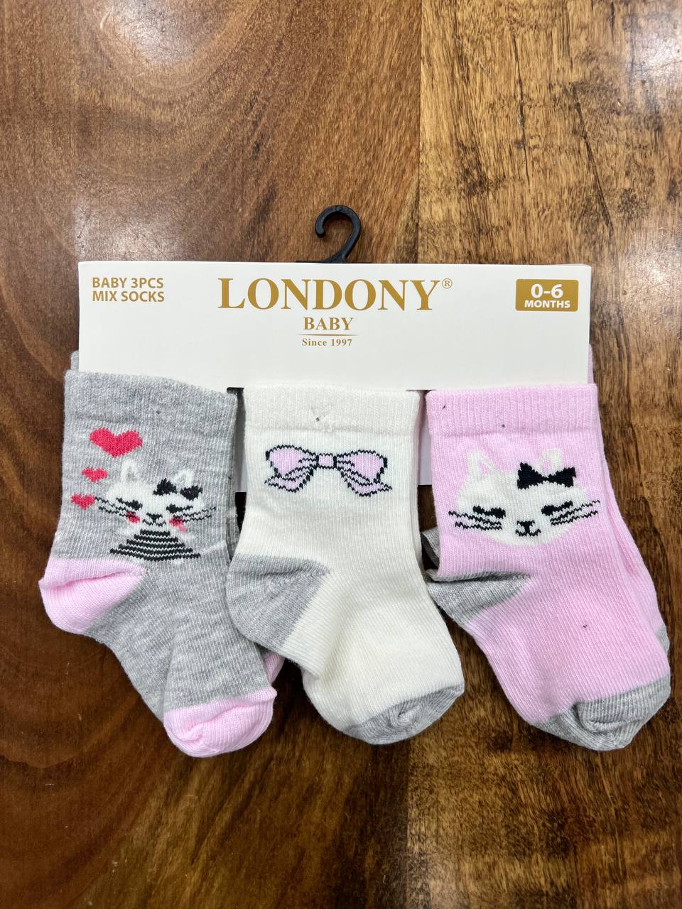 پک سه عددی جوراب نوزاد لاندری