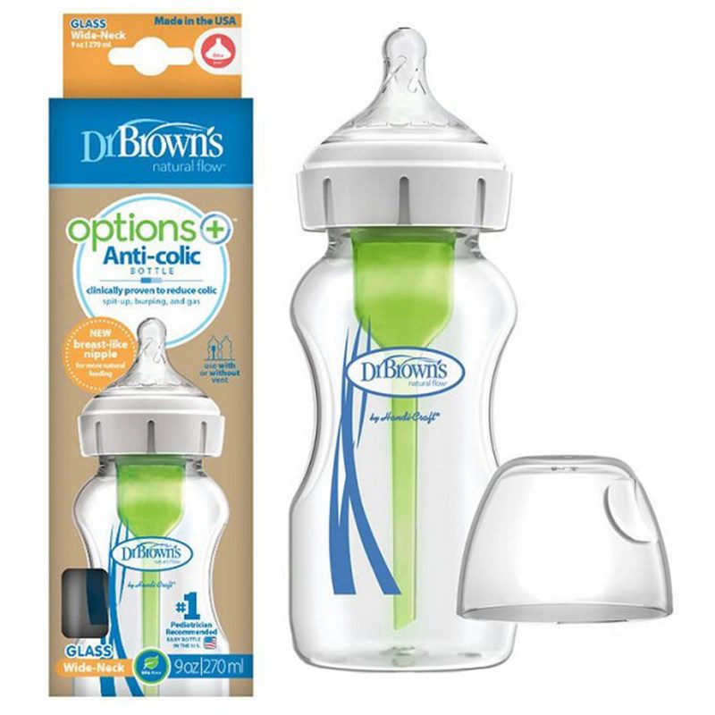 شیشه شیر دکتر براونز 270 میل شیشه ای