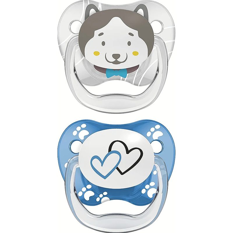 پستانک جفتی خاکستری آبی دکتر براونز