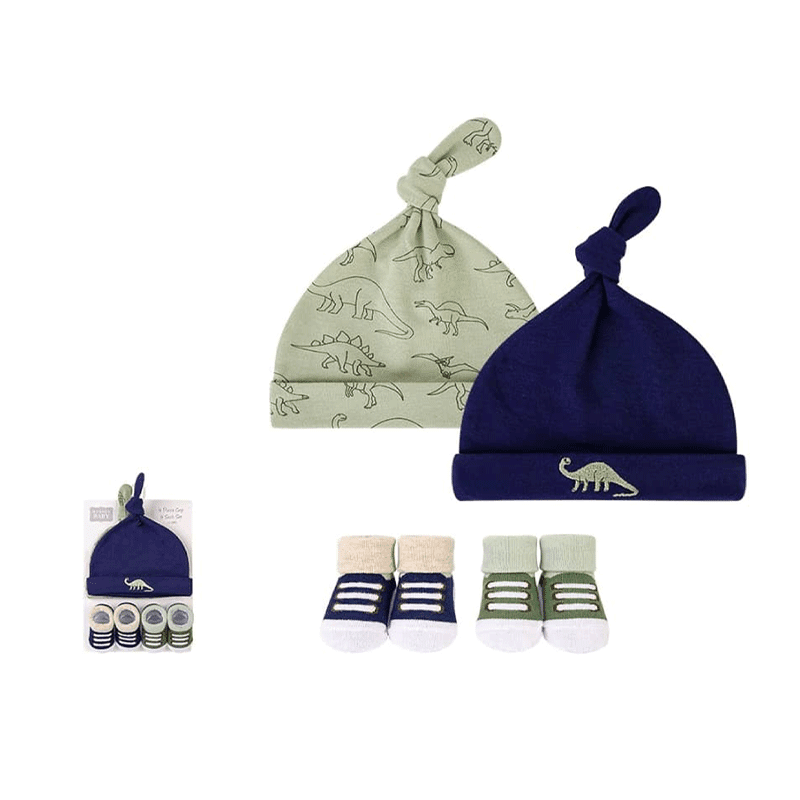 ست دو عددی کلاه و جوراب نوزاد