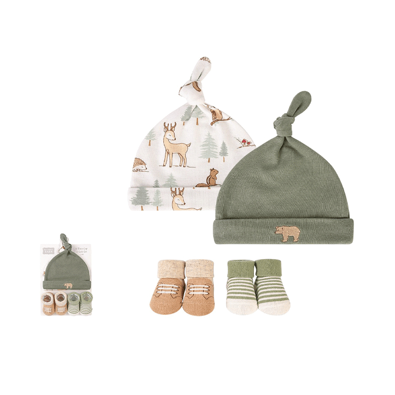 ست کلاه و جوراب نوزاد