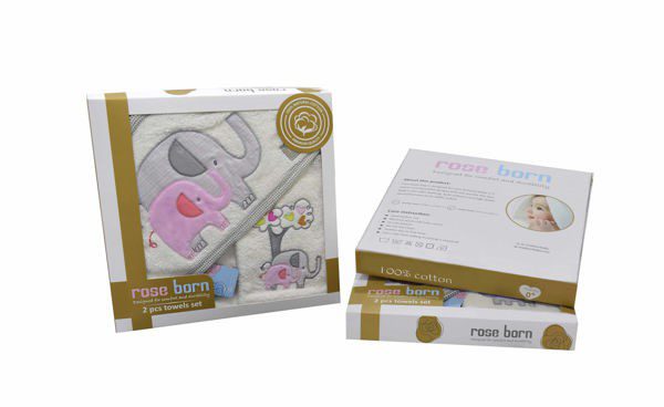 ست حوله دو تکه رز برن طرح family...