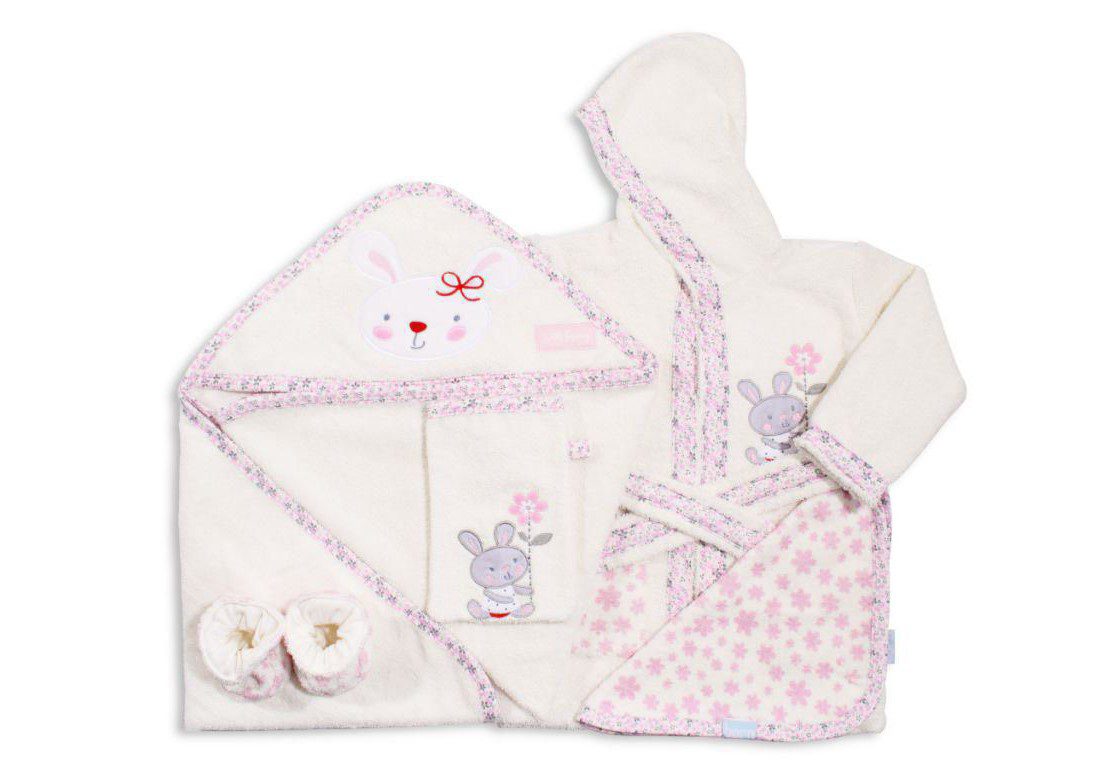 ست حوله پنج تکه رز برن طرح little bunny