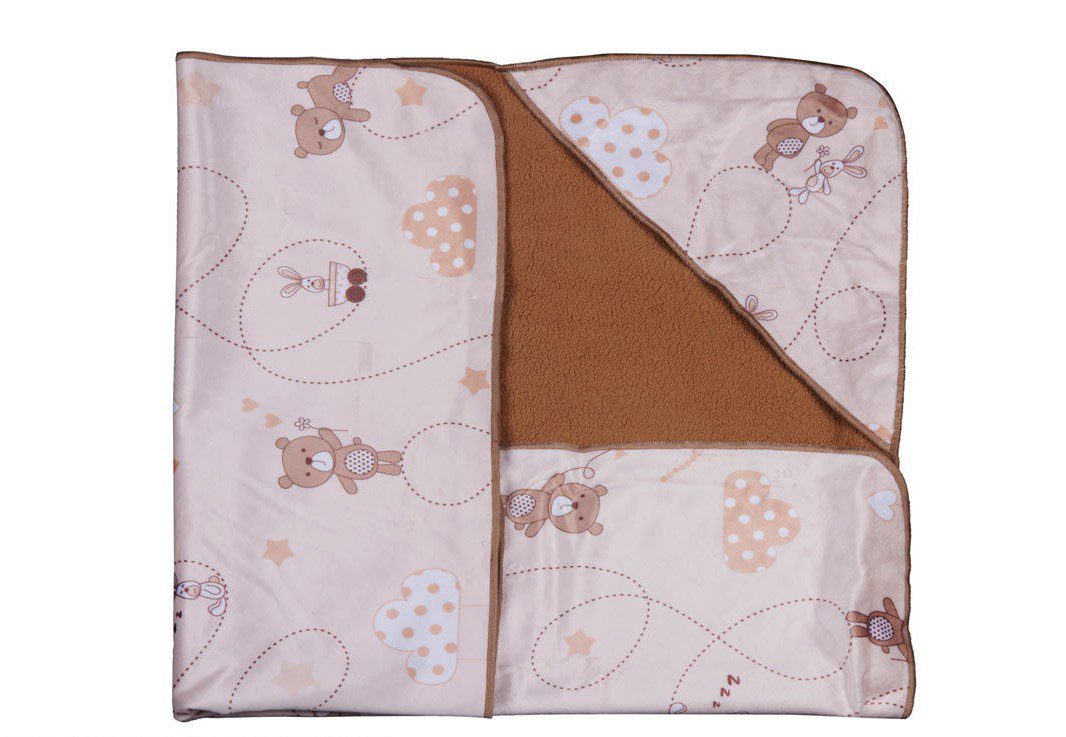 پتو دورپیچ کلاه دار رز برن طرح bear & kite