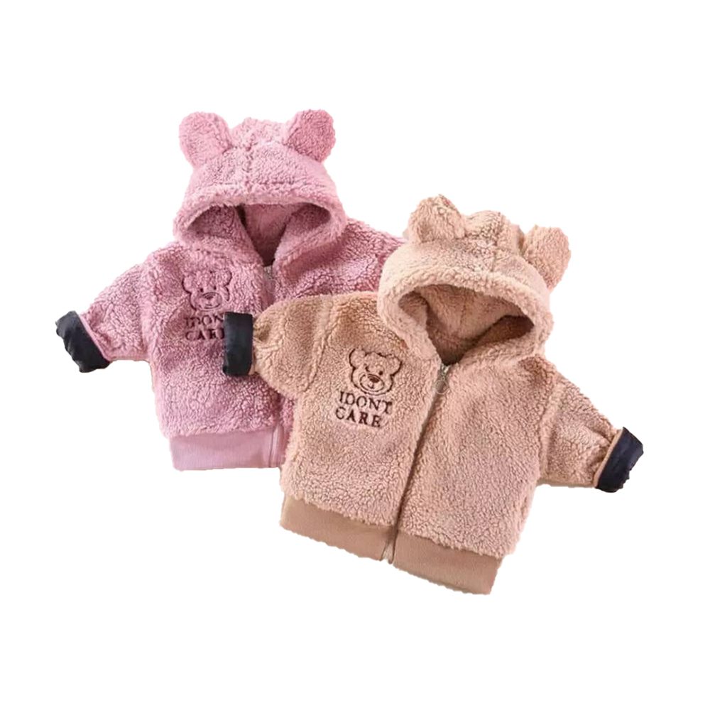 کاپشن بچگانه صورتی