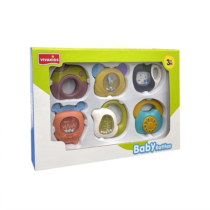 پک ۶ عددی جغجغه برند viva kids