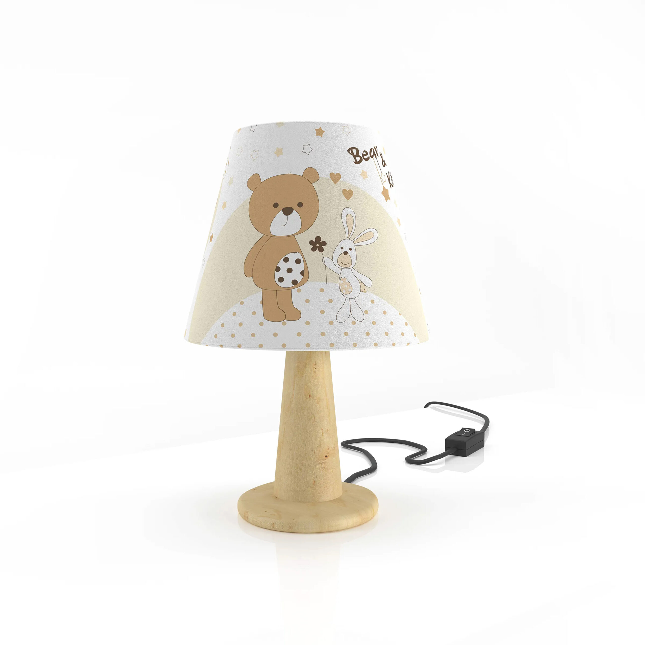 آباژور مخروطی Bear And Kite رزبرن