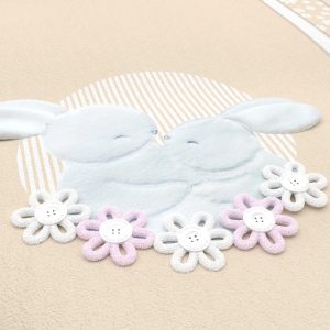 سرویس روتختی ۷ تکه نوزاد رزبرن مدل Flower Bunny